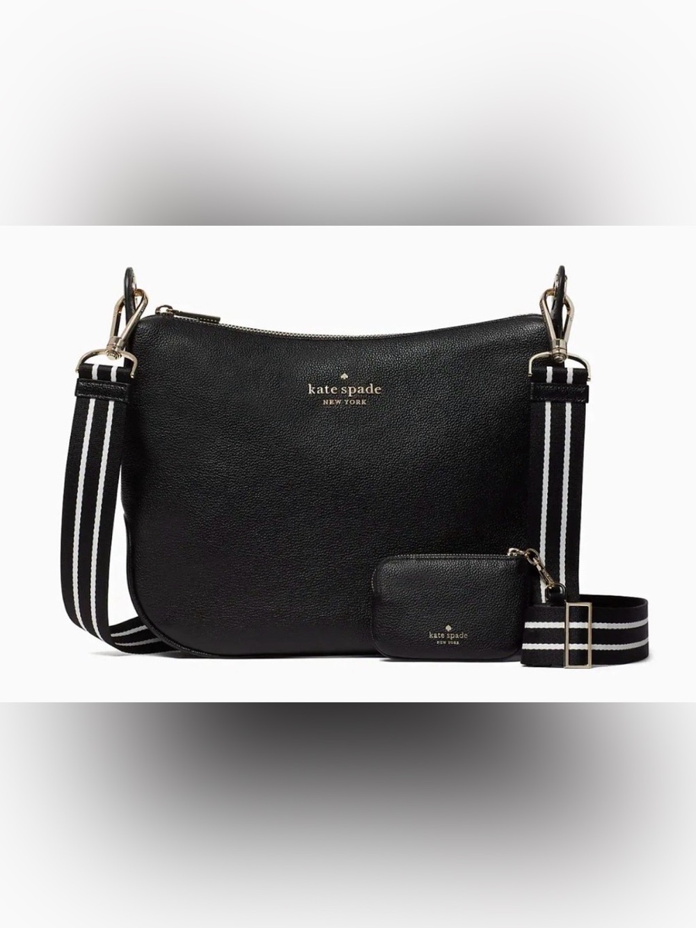 Kate Spade Women's Rosie Pebbled Leather Crossbody Bag, Black